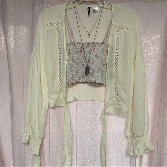 H&M cropped boho blouse - Picture 2 of 8